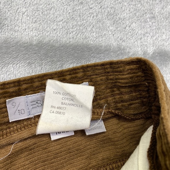 VTG ESPRIT SPORT Brown Corduroy High Waisted Pleated Trousers Pants Kids Sz 9/10 - Picture 6 of 10